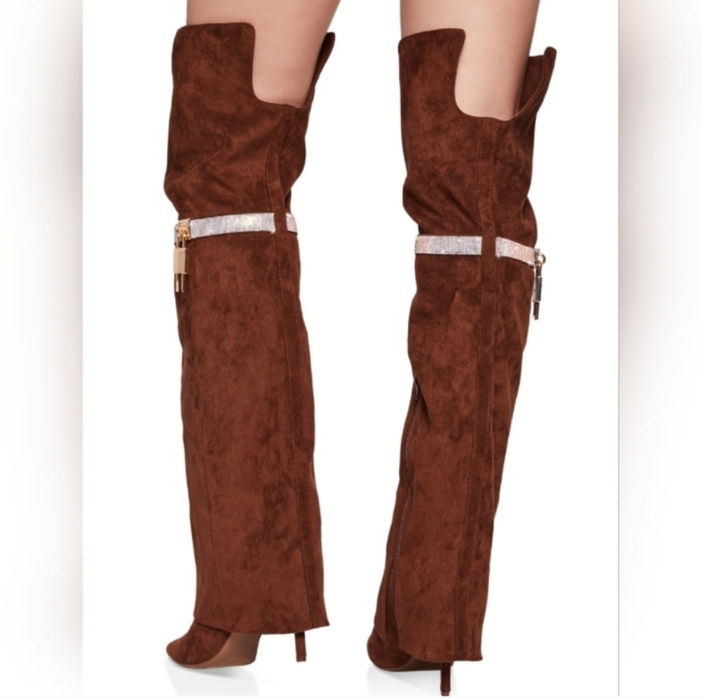 Ladies Brown Over-The-Knee Boots Sz 6.5